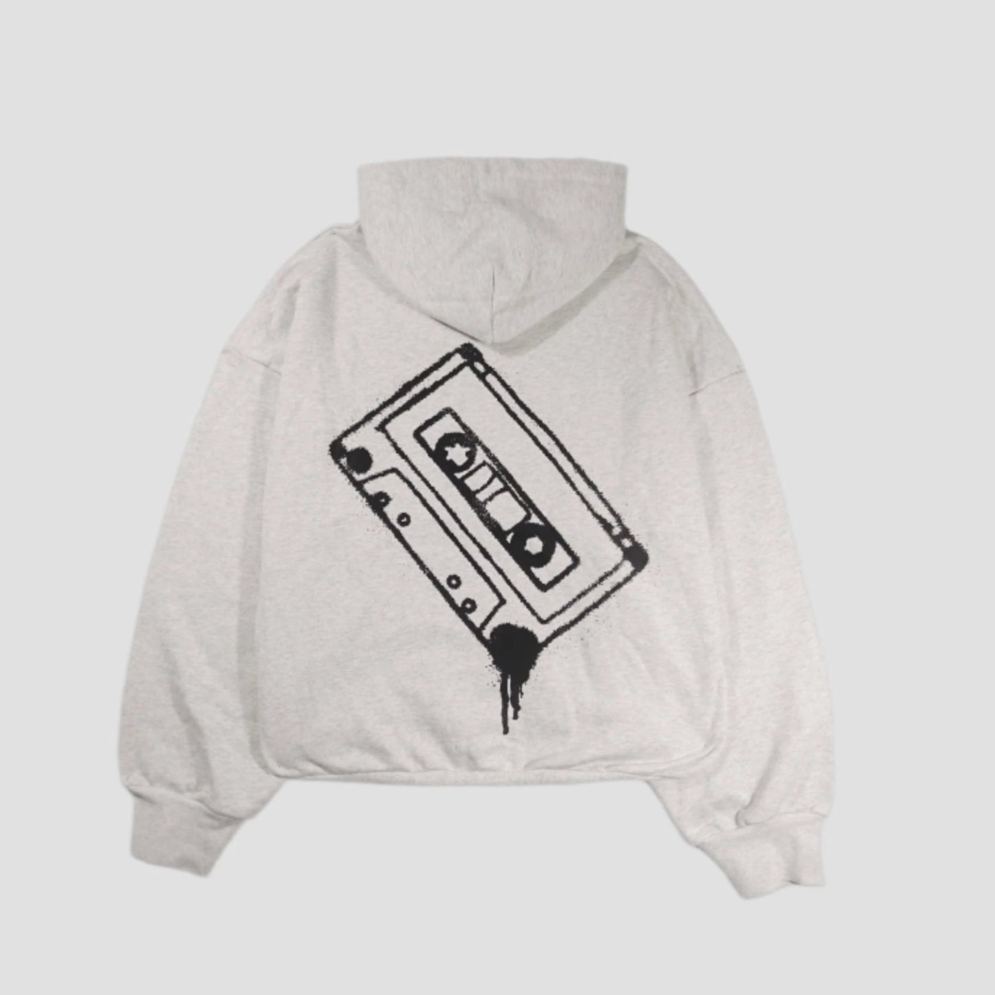 GRAFFITI LOGO HOODIE  - GREY